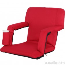Zeny Red Wide Stadium Seats Chairs for Bleachers or Benches - 5 Reclining Positions
